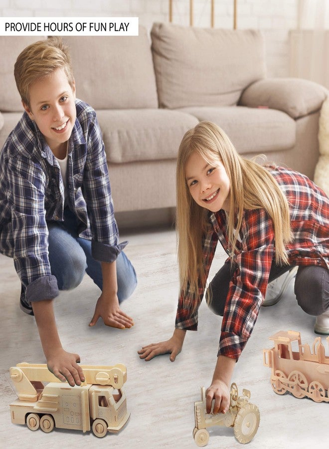 بازلد مجموعة بناء سيارة إطفاء ثلاثية الأبعاد من الخشب، لعبة ممتعة وتعليمية يمكنك تجميعها بنفسك، نموذج غير مكتمل، هواية حرفية، أحجية شاحنة إطفاء للبناء والتلوين للتزيين، عبوة من 67 قطعة - Image 4